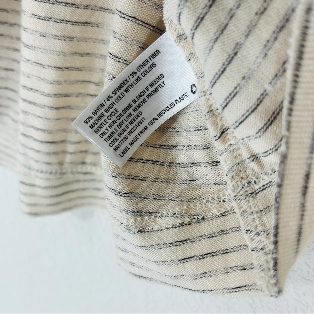 Knox Rose ivory striped long sleeve tunic top - Picture 3 of 11